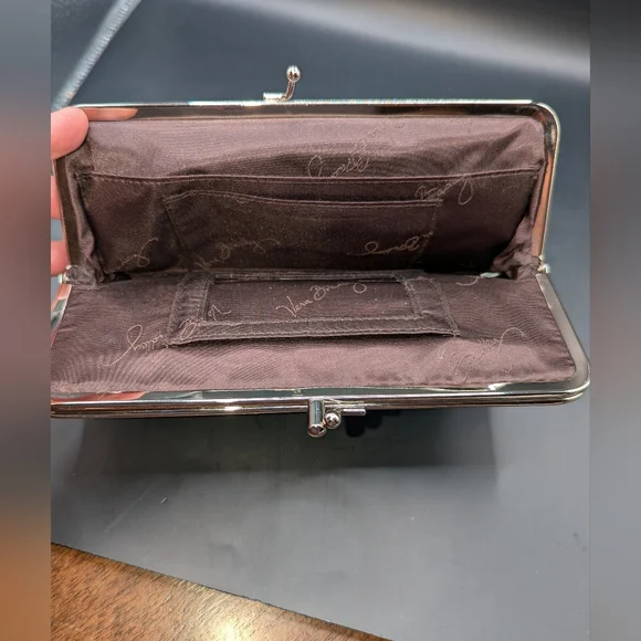 Vera Bradley Wallet Brown Floral Double Compartment Wallet - Picture 5 of 10